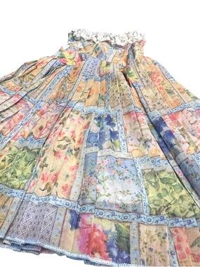 Blueberi Boulevard Girls 2T Patchwork‎ Floral Lace Collar Dress